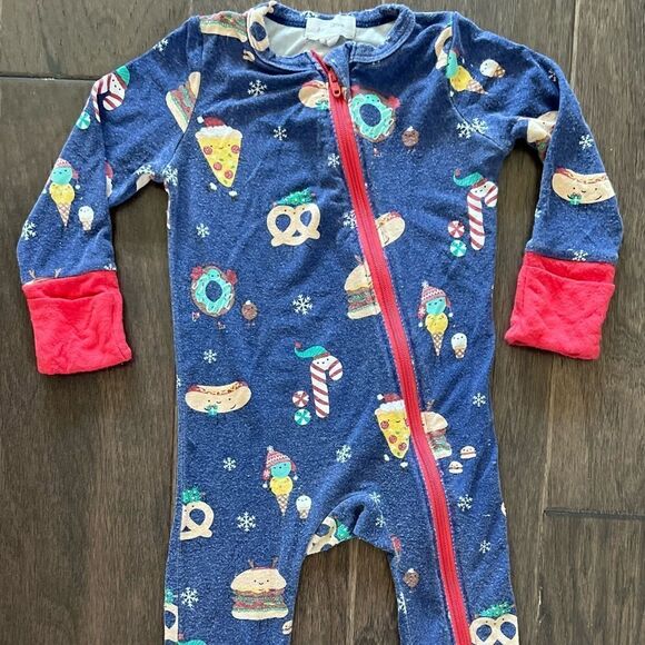 Angel Dear Pajama Onsie, Candy cane Donut Print - Picture 3 of 3